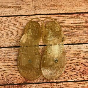 Kids Gold Glitter Sandals